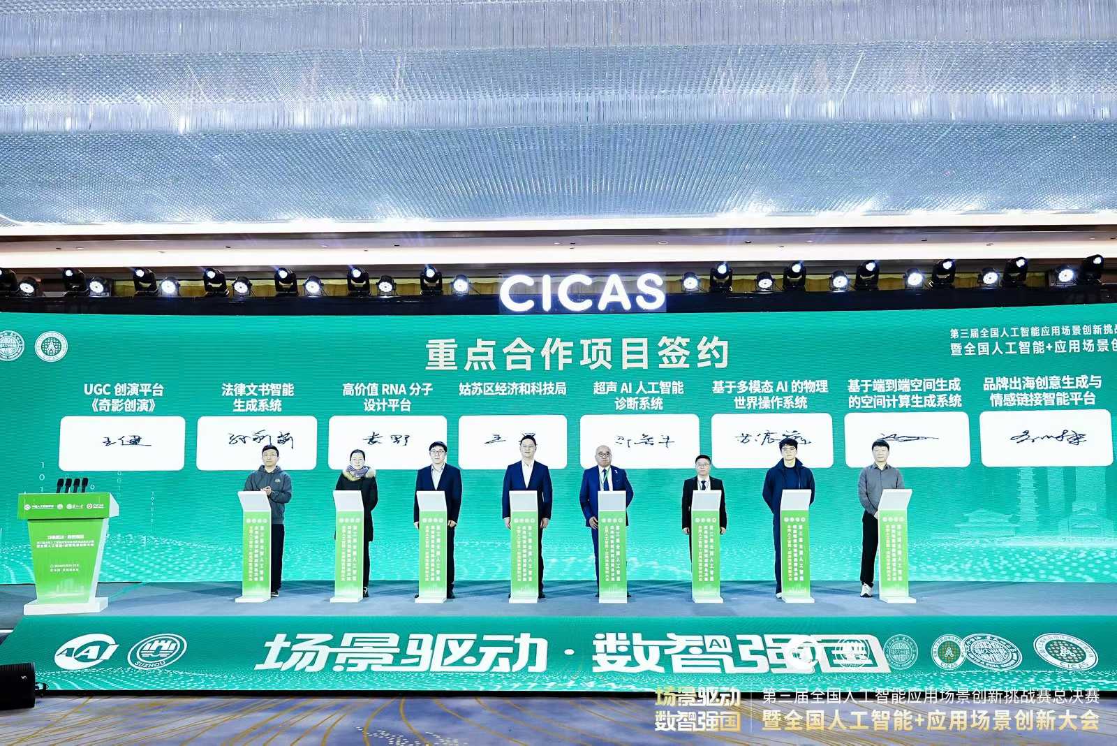 CICAS 总决赛重点合作项目签约现场